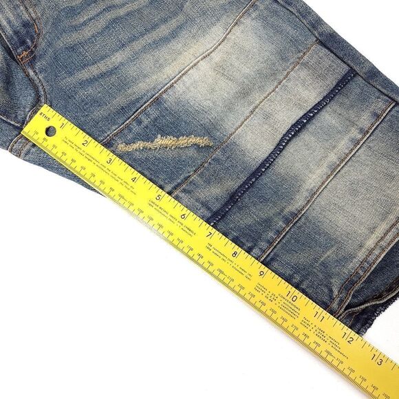 Golden Brand Stacked Cut Off Jean Shorts Mens 30x12 USA Made Blue Stretch - Picture 5 of 7